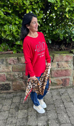 Lade das Bild in den Galerie-Viewer, Schal Tiger Beige-Braun-Rot
