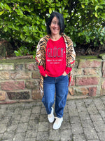 Lade das Bild in den Galerie-Viewer, Schal Tiger Beige-Braun-Rot
