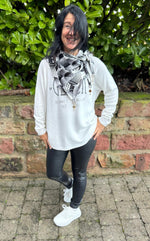 Lade das Bild in den Galerie-Viewer, Dreieckstuch Schwarz-Weiß
