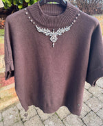 Lade das Bild in den Galerie-Viewer, Pullover Glitzer Kette kurzarm
