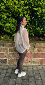 Lade das Bild in den Galerie-Viewer, Bluse Chiffon mit Stehkragen
