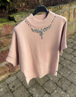 Lade das Bild in den Galerie-Viewer, Pullover Glitzer Kette kurzarm
