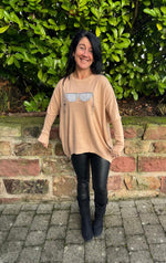 Lade das Bild in den Galerie-Viewer, Pullover "Glitzer Brille"
