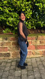 Lade das Bild in den Galerie-Viewer, Bluse Chiffon mit Stehkragen
