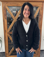 Lade das Bild in den Galerie-Viewer, Strickjacke uni kurz
