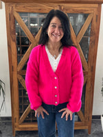 Lade das Bild in den Galerie-Viewer, Strickjacke uni kurz
