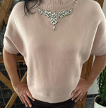 Lade das Bild in den Galerie-Viewer, Pullover Glitzer Kette kurzarm
