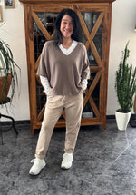 Lade das Bild in den Galerie-Viewer, Pullover V- Halbarm
