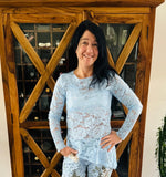 Lade das Bild in den Galerie-Viewer, Spitzenshirt asymmetrisch
