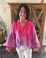 Lade das Bild in den Galerie-Viewer, Bluse Pink-Flieder
