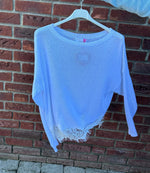 Lade das Bild in den Galerie-Viewer, Feiner Strickpullover mit Spitzensaum
