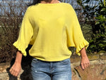 Lade das Bild in den Galerie-Viewer, Pullover Halbarm mit Rüsche
