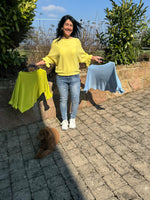 Lade das Bild in den Galerie-Viewer, Pullover Halbarm mit Rüsche
