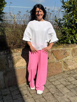 Lade das Bild in den Galerie-Viewer, Pullover Halbarm mit Rüsche
