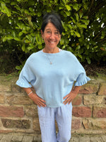 Lade das Bild in den Galerie-Viewer, Pullover Halbarm mit Rüsche

