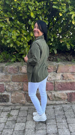 Lade das Bild in den Galerie-Viewer, Sweatshirt Jacke "Emily" khaki
