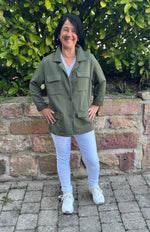 Lade das Bild in den Galerie-Viewer, Sweatshirt Jacke "Emily" khaki

