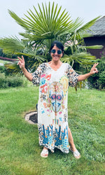 Lade das Bild in den Galerie-Viewer, Maxi Kleid Fun Leo &amp; Skull
