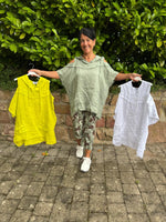 Lade das Bild in den Galerie-Viewer, Leinen Tunika / Bluse mit Cut Out
