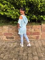 Lade das Bild in den Galerie-Viewer, Leinen Tunika / Bluse mit Cut Out
