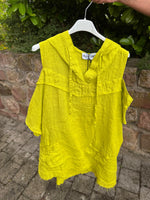 Lade das Bild in den Galerie-Viewer, Leinen Tunika / Bluse mit Cut Out
