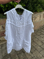 Lade das Bild in den Galerie-Viewer, Leinen Tunika / Bluse mit Cut Out
