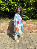 Lade das Bild in den Galerie-Viewer, Oversize Jacke Smile Hellblau
