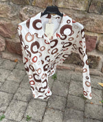Lade das Bild in den Galerie-Viewer, Bluse mit Kreis Print in vier Farben
