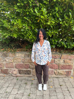 Lade das Bild in den Galerie-Viewer, Bluse mit Kreis Print in vier Farben
