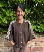 Lade das Bild in den Galerie-Viewer, Strickjacke mit Streifendetail
