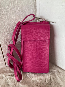 Handytaschen mit Portemonnaie aus echtem Leder verschiedene Farben