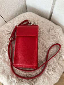 Handytaschen mit Portemonnaie aus echtem Leder verschiedene Farben