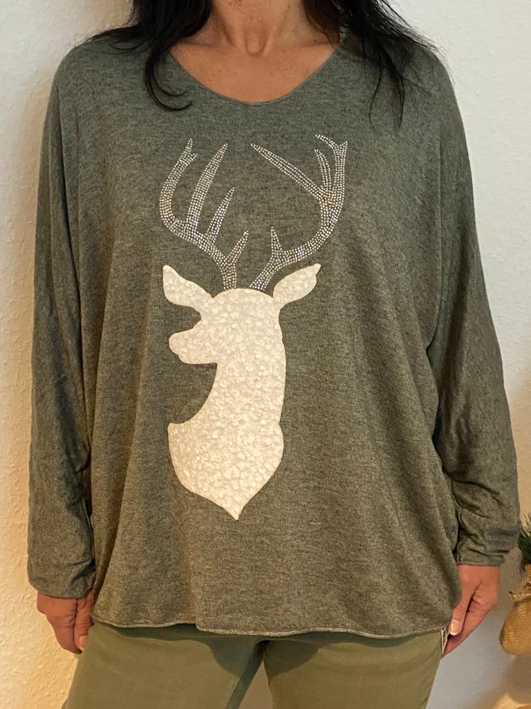 Langarmshirt "Hirsch"