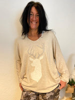 Lade das Bild in den Galerie-Viewer, Langarmshirt &quot;Hirsch&quot;
