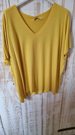 Lade das Bild in den Galerie-Viewer, Basic T-Shirt Happy Size bis Gr. 44/46 verschiedene Farben
